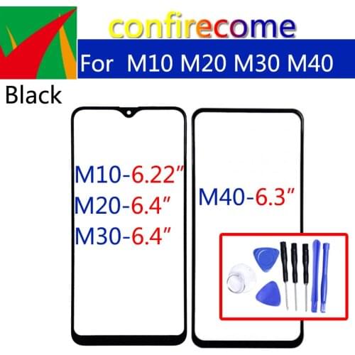 For Samsung Galaxy M10 M20 M30 M40 M105 M205 M305 M405 Touch Screen Front Glass Panel LCD Outer Display Lens Replacement
