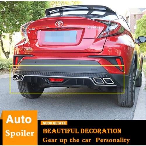 For Toyota C-HR Rear Bumper Diffuser Bumpers Protector For 2018 2019 2020 New Toyota CHR Body kit bumper rear lip rear spoiler
