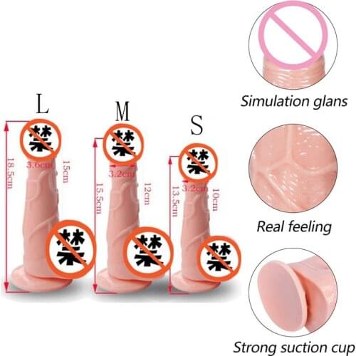 3 Size Erotic Soft Big Dildo Realistic Bullet No Vibrator Anal Dildo Strapon Penis Suction Cup Toy For Adults Sex Toys For Woman