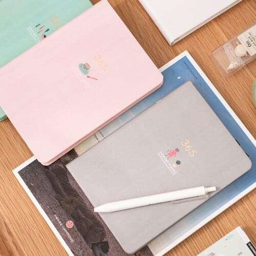 365 Days Diary Agenda 2021 Planner Hard Paper Cover Notebook Monthly Plan Schedule 256 Pages Notepad Stationery School Supplies