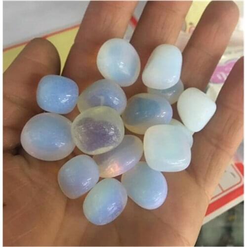 Feng shui quartz crystals stones white opal tumbled for Spiritual products gift