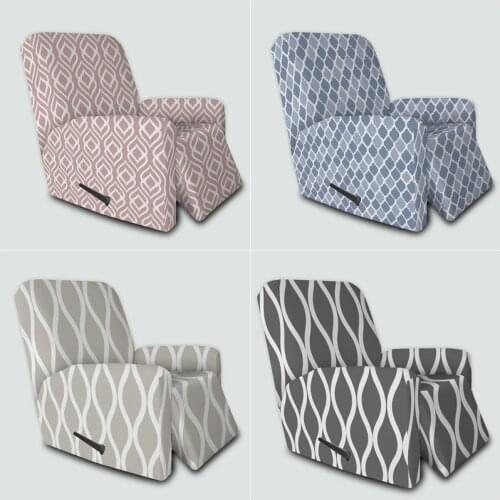 Geometric Recliner Sofa Cover Elastic Sloping Chair Covers Spandex Lounge Single Seat Slipcover Living Room Couch Armchair Cover