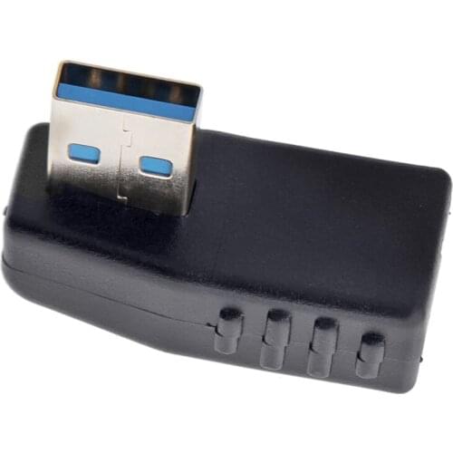 90 degree Left Angle L Bending Usb 3.0 Male to Female Adapter Extension Connector for Computer Notebook