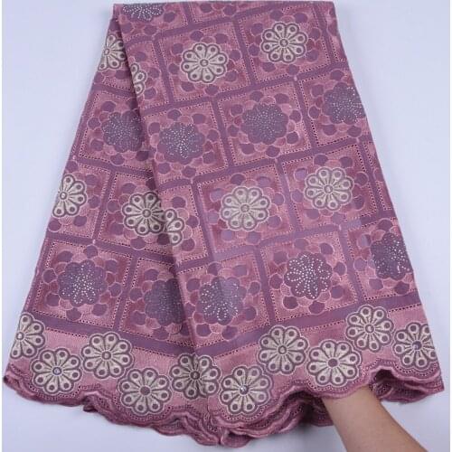 Hot Sale Nigerian Lace Fabric Fashion African Cotton Swiss Voile Lace In Switzerland 2019 High Quality Tulle Lace Fabric 1697