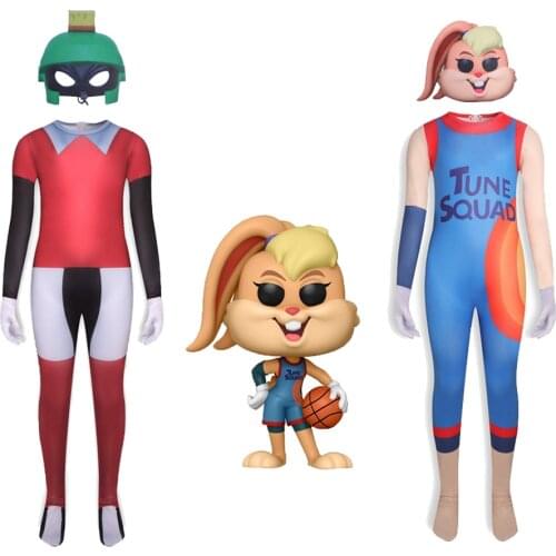 Costume Space Jam JAMES Movie Tune Squad Basketball Jersey Set Sports Air Slam Dunk long sleeve bodysuit Singlet Uniform cosplay