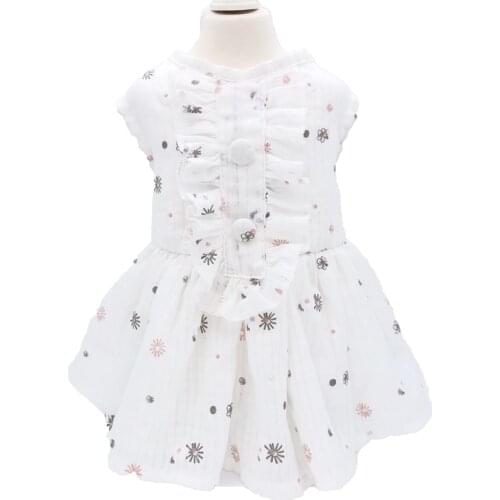 Summer Dog Dress Cat Puppy Chihuahua Yorkie Clothes Yorkshire Poodle Bichon Pomeranian Schnauzer Dog Clothing Pet Dresses Skirt