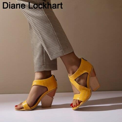 Summer Shoes Fashion Solid Color Casual Open Toe Super High Heel Fish Head Pumps Size 34-43 Women Female Leather Sandals