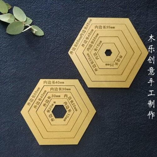 Fabric art patchwork tool Quilting ruler Acrylic Sashiko design hexagon mould Template embroidery kit التطريز borduren