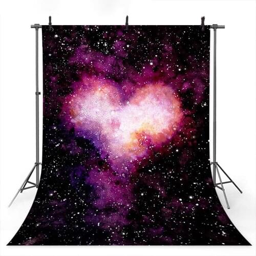Mehofoto Love Themed Starry Sky Photography Backdrop for Photo Studio Photocall Boda Purple and Black Wedding Photo Background