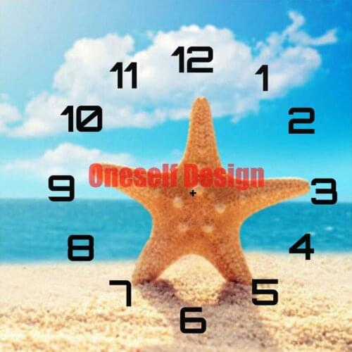 5d diamond art kit clock beach diamond painting clock diy frame Christmas gifts diamond mosaic sale diamond embroidery full set