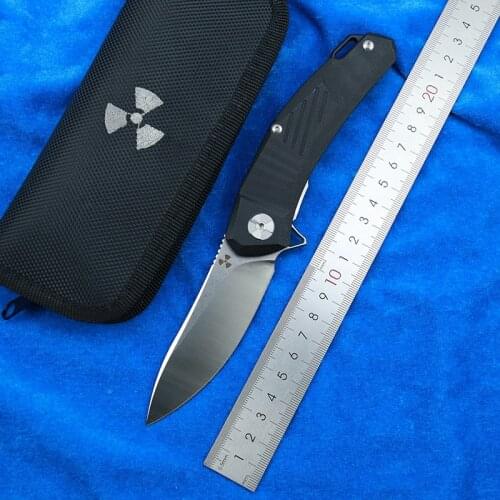 NEW JK3217GB Flipper D2 steel blade G10+steel handle outdoor hunting pocket kitchen fruit folding knife EDC tool