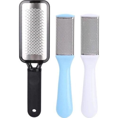 Foot Files Callus Remover, 3 Pcs Professional Foot Care Pedicure Stainless Steel Foot Scrubber for Wet and Dry Feet