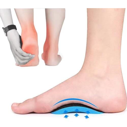 1Pair Unisex Feet Care Tools Orthopedic Foot Pads Arch Support Flatfoot Correction Insoles Relieve Fasciitis Pain Sports Pads