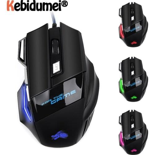 Hot Universal 5500 DPI Wired Gaming Mouse 7 Button LED Optical USB Computer Mouse Gamer Professional Mouse Mice Cable Mouse PC
