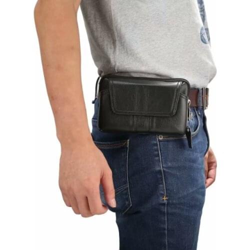 Waist Belt Genuine Leather Phone Case Pouch For Galaxy J3 J7 A7 A9 A6+ A6 A8 A8+(2018) A8S J4+ J6+ J8 J6 A8 A9 Star J2 J4 Core