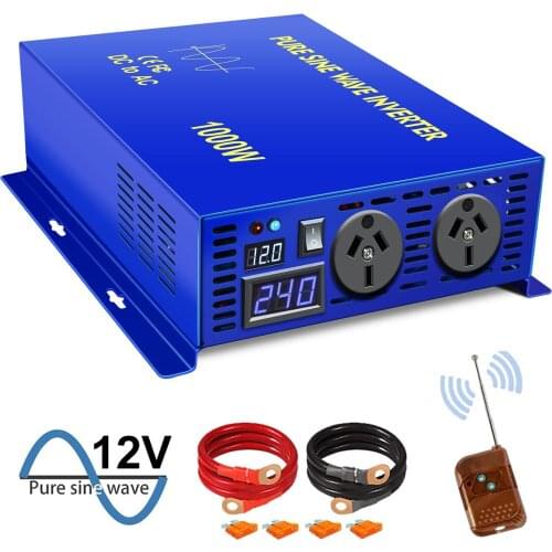 1000w Pure Sine Wave Inverter Customizable Solar Inverter 12V 220V DC TO AC Frequency converter With Remote Control