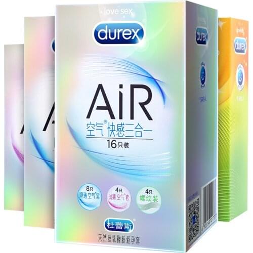 Durex AiR Condoms 3 Kinds of Natural Rubber Latex Sex Products Intimate Goods Penis Cock Sleeve Adult Sex Toys for Men,Sex shop