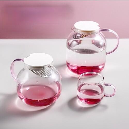 Nordic creative ins wind small fresh color high temperature glass cool kettle household large-capacity cold kettle teapot pot
