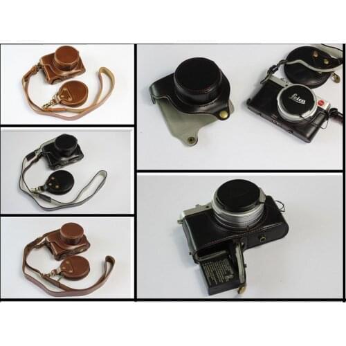 Camera Bag PU Leather Case for Leica D-LUX 7 D-LUX7 D7 with Bottom Battery Opening+Small Storage Bag