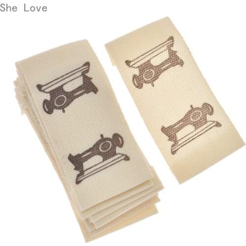 Chzimade 100pcs Washable Cloth Woven Garment Labels Handmade Tags Jeans Bags Shoes Sewing Accessories