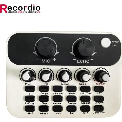 GAX-V12 Usb External Sound Card for Mobile Computer Audio Interface Sound Card with BT