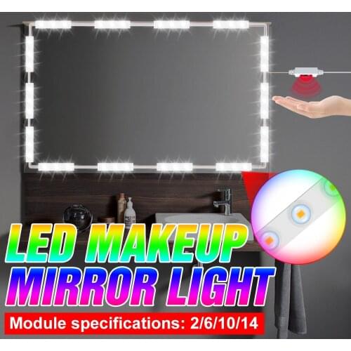 Makeup Mirror Light Vanity Hand Sweep Sensor LED Wall Lamp Dimmable Dressing Table LED Cosmetic Mirror Light Makeup Vanity USB