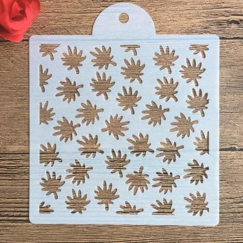 1pc 15 * 15cm mold DIY Pattern hollow template Stencils cake baking sugar powder sieve mold graffiti drawing tiles Stencils -10