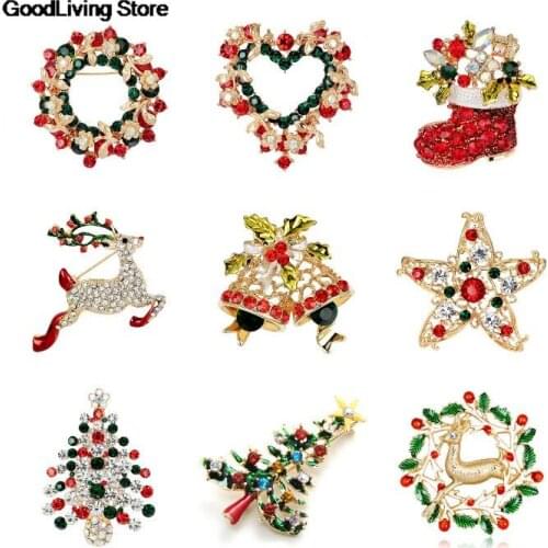 1PC Wedding Collar Clip Scarf Buckle Accessory Fashion Christmas Tree Jewelry Brooches Best Gift For Women Wholesale
