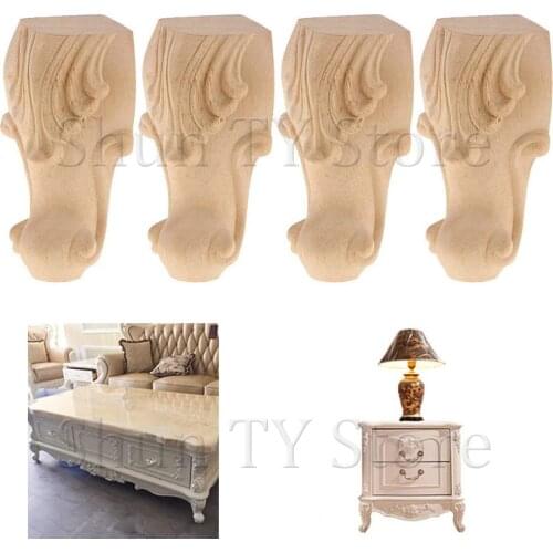 2/4PCS Solid Wood Furniture Leg Feet Replacement Support For TeaTable Cabinet Sofa Couch Chair Coffee TV Stands Table Legs Wood
