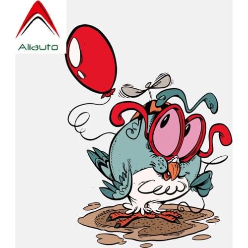 Aliauto Funny Car Stickers Owl Pull The Balloon Accessories Vinyl Decal for Skoda Rapid Lexus Suzuki Hyundai I30 Honda,16cm*12cm