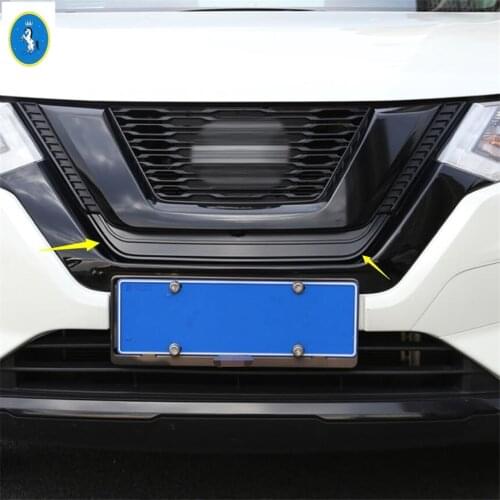 Yimaautotrims Auto Accessory Front Head Center Bumper Grille Grill Panel Cover Trim Fit For Nissan Rogue T32 X-Trail 2017 - 2020