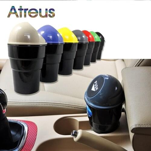 Atreus Car-styling Mini Car Bin Garbage Trash Box Organizer For BMW E46 E39 E90 E60 E36 F30 F10 X1 Mercedes Benz W204 W203 W211