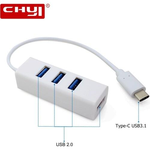CHYI USB 3.1 Type-C HUB USB-C To 4 Port USB 2.0 Type C Connector Splitter Adapter For Macbook Pro PC Laptop Desktop Phone Tablet