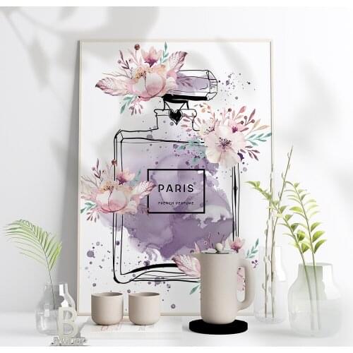 Teen Girl Room Decor Perfume Makeup Posters and Prints Modern Fashion Canvas Picture Frameless Wall Art Room Decor