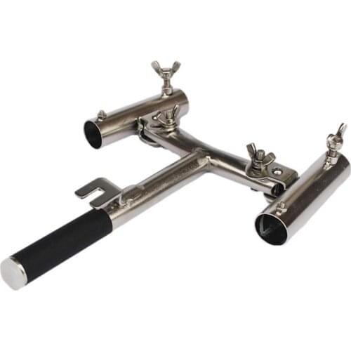 Fishing Rod Holder, Stainless Steel Double Lever Rod Bracket, Adjustable Fishing Rod Pole Mount Stand Bracket Holder