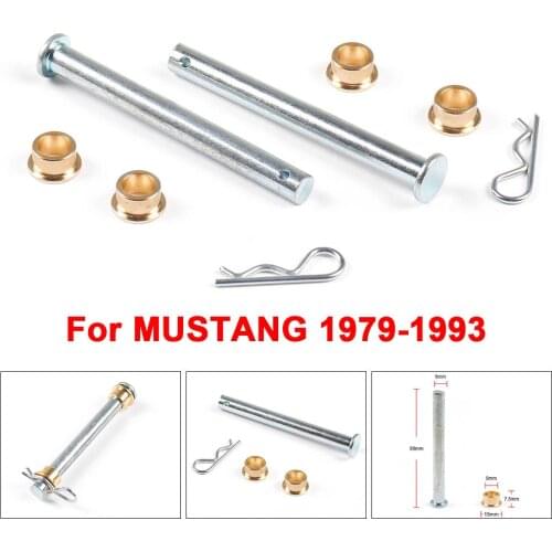 For Mustang 1979-1993 Door Hinge Pin Pins Kit w/ bushings Replace Hardware 8PCS TT102079