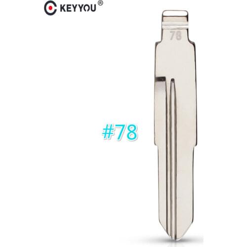 KEYYOU 10 pcs/lot Metal Blank Uncut Flip KD Remote Key Blade Type #78 for Chery Fengyun2 Original NO. 78 Blade