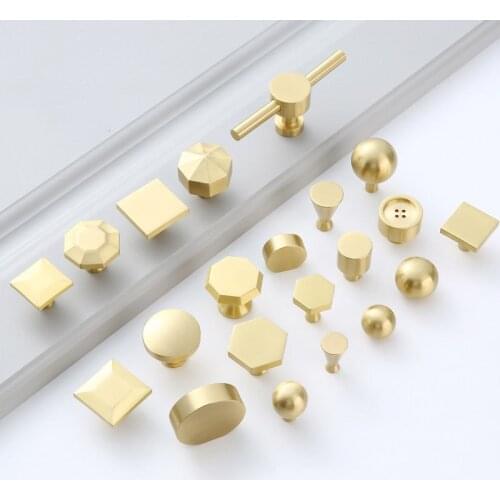 Brass Furniture Handle and Knobs Kinds of Designs to Choose Kitchen Bedroom Cabinet Drawer Wardrobe Dresser Handles Gold Knob