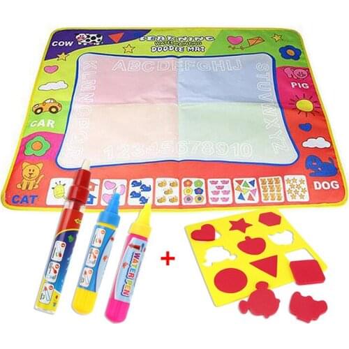 2021 Hot Magic Water Drawing Mat Coloring Doodle Mat with Magic Pens Montessori Toys Painting Board Educational Toys for Kids