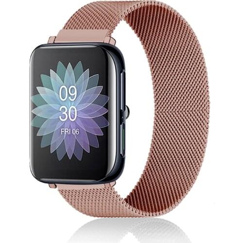 Magnetic stainless steel strap for OPPO watch band 41mm 46mm Replacement smart watch Bracelet wrist belt Classic quick release