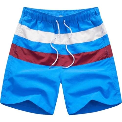 2021 Mens Summer Mixed Color Stripe Beach Pants Quick-Drying Sports Casual Beach Shorts
