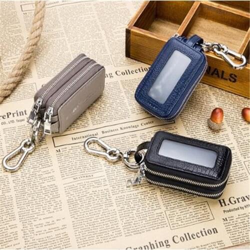 PU Leather Men Key Wallet Male Car Key Bag Holder Crocodile Pattern Case Large Capacity Organizer Small Wallets