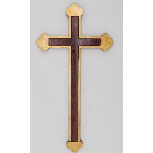 12 Inches Resin Wall Cross Home Chapel Decor Gold Silver Frame