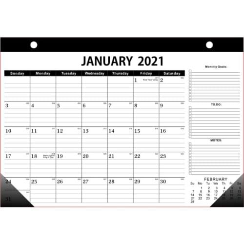 2021 Desk Calendar 18 Months Monthly Planner Memo Daily Agenda Office