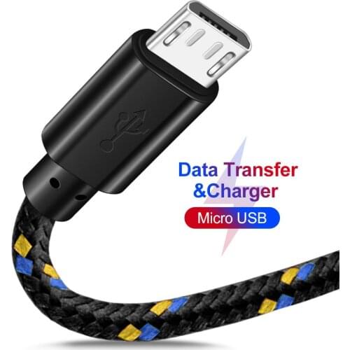 Nylon Braided Micro USB Cable 3A Fast Charging Data Cable for Xiaomi Redmi 4X Samsung J7 Android Mobile Phone Microusb Cable