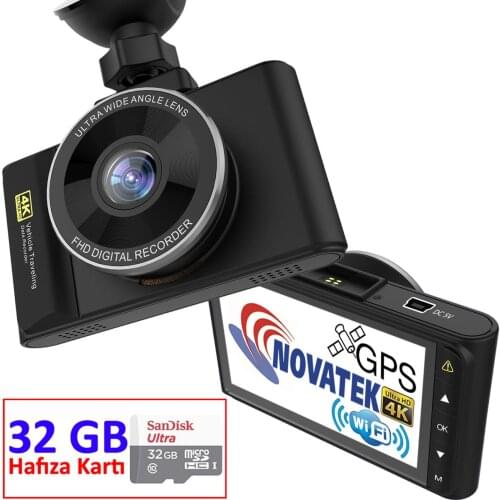 Novatek 4K-NT603GW + 32GB GPS WIFI 4K Ultra HD Smart Car Webcam