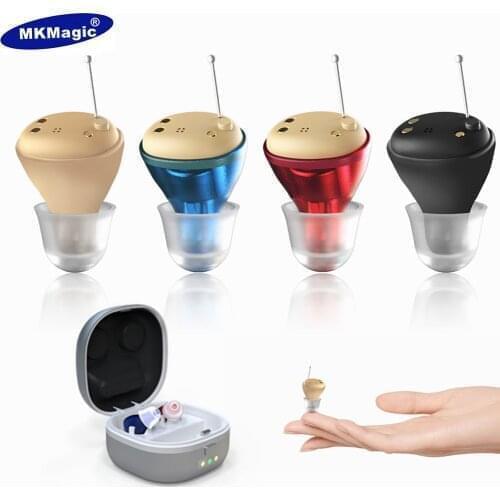 2021 New Best Digital Hearing Aid USB Rechargeable Mini In Ear Invisible Hearing Aids Assistant Adjustable Tone Sound Amplifier