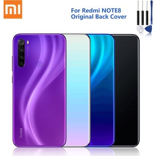 Xiao Mi Original Battery Back Cover Door Glass For Xiaomi Redmi Note8 Note 8 Rear Housing Protective Phone Back Cover
