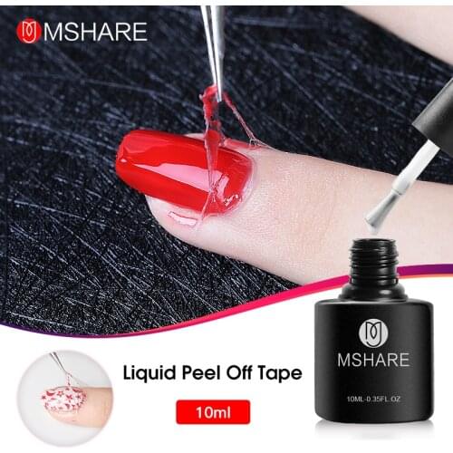 MSHARE Peel Off Anti-overflow Liquid Tape Moisturizing Nail Latex Edge Glue Protection Nail Care Tool 10ml