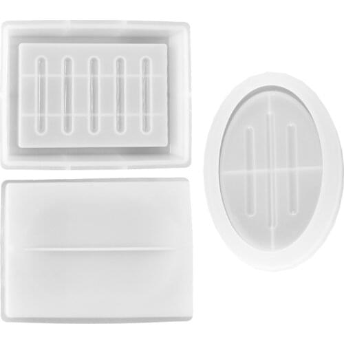 Silicone Molds Soap Dish for Epoxy Resin Form for Candles Multifunctional Soap Dish DIY Housed Crafts Supplies Molds 1pc